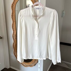Helmut Lang / White Long Sleeve Blouse
